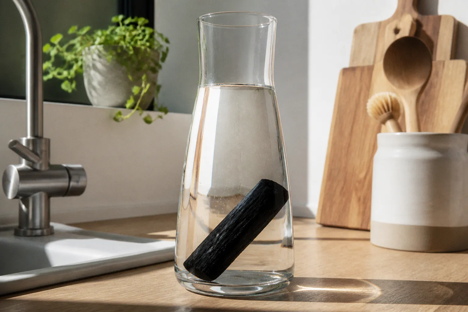 Charbon actif : les étapes pour purifier l'eau du robinet