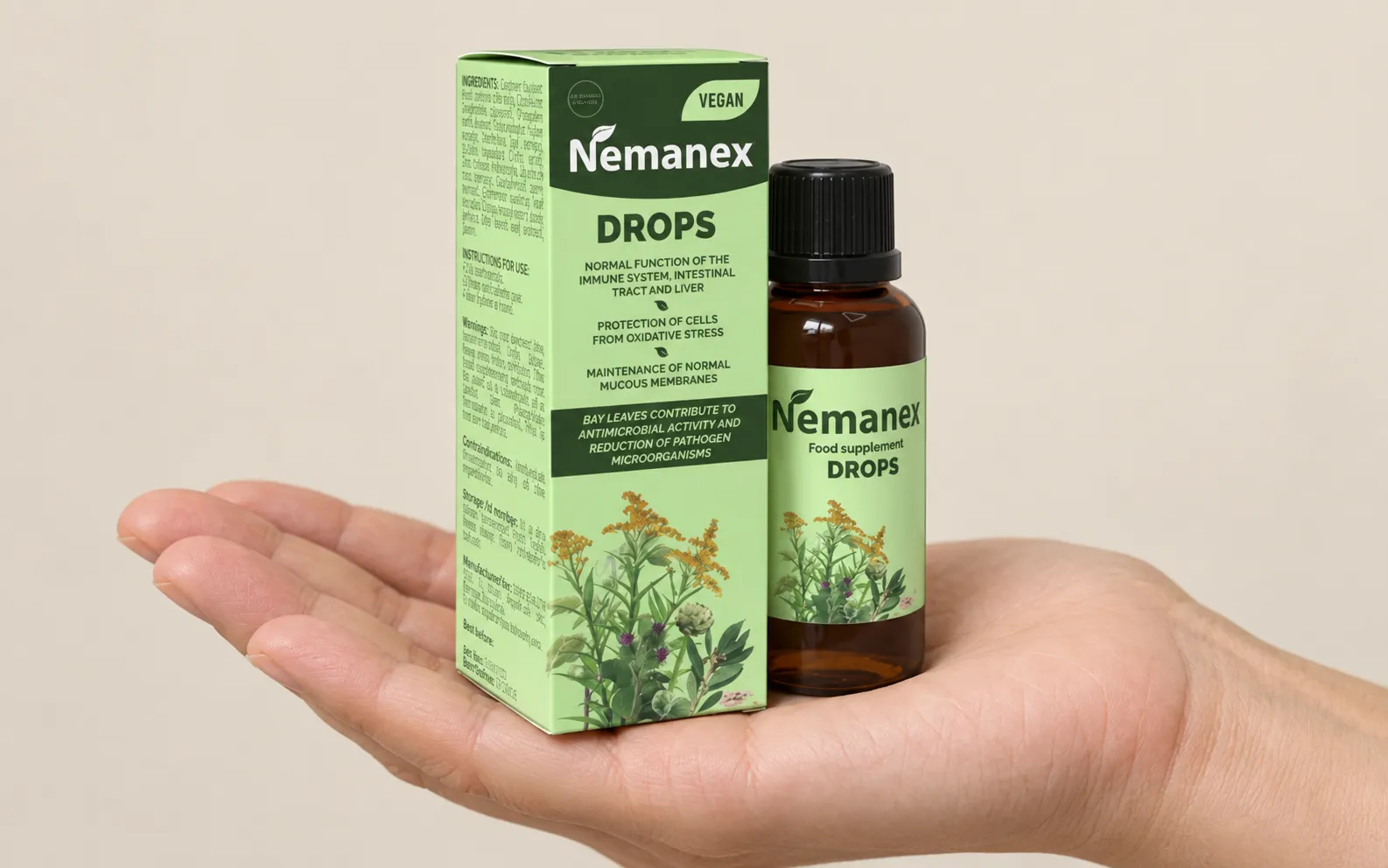 Nemanex Cystitis — le produit en main