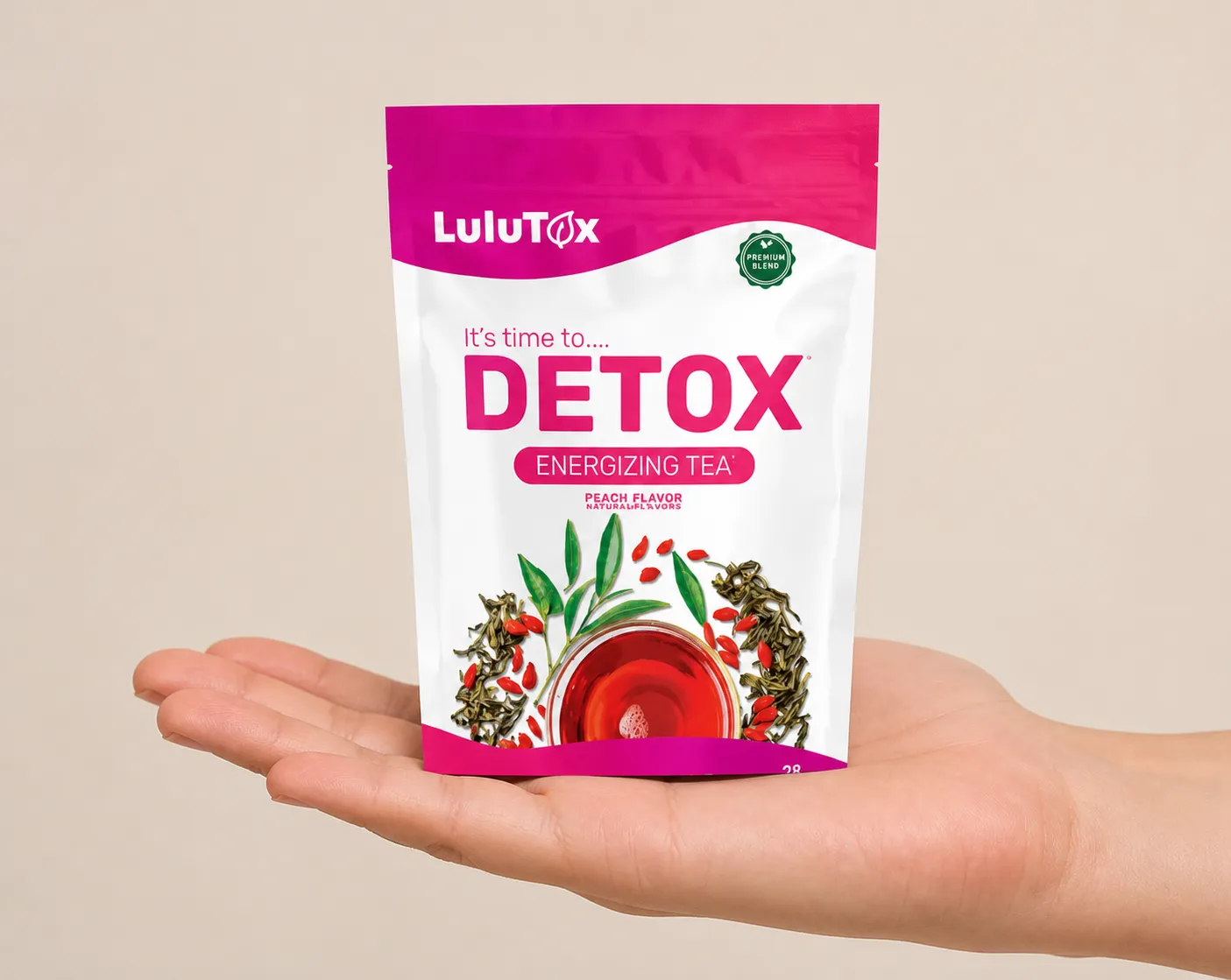 Lulutox Detox Tea HCTC — le produit en main