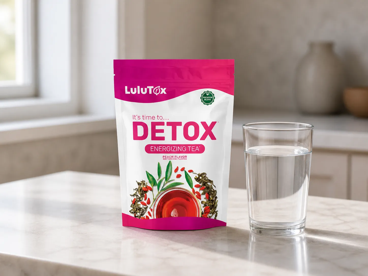 Lulutox Detox Tea — le produit au quotidien