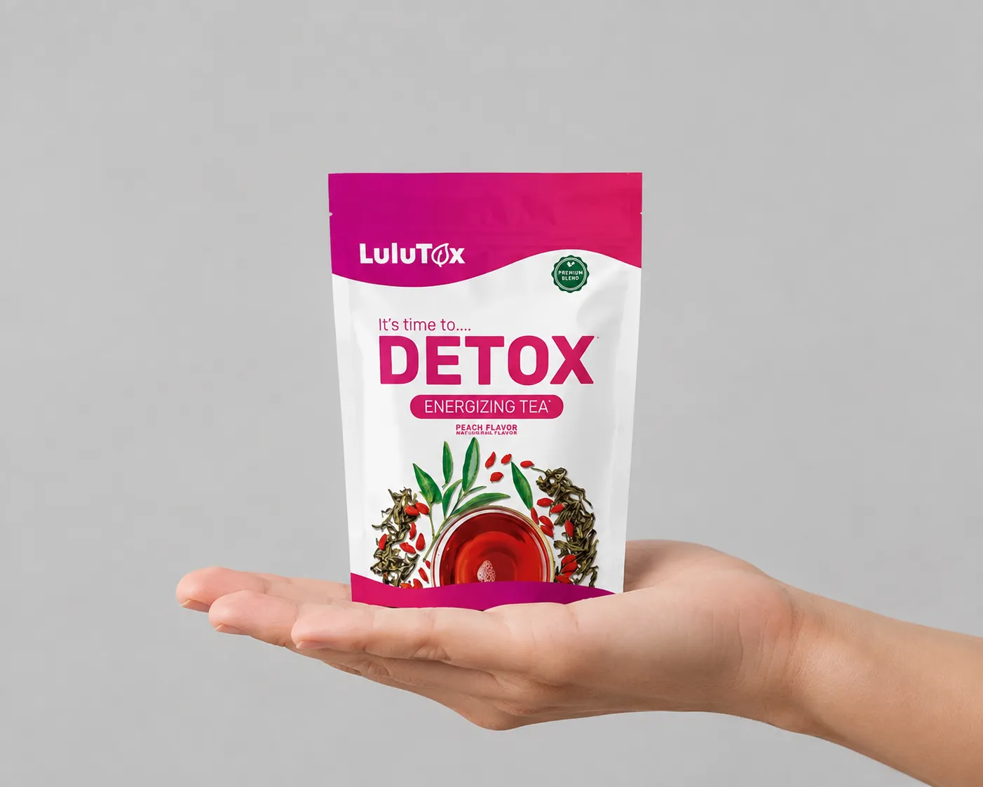 Lulutox Detox Tea — le produit en main